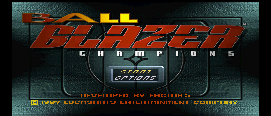 Ballblazer Champions Title Screen